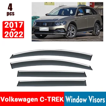 ЗА Volkswagen C-ТРЕК 2017-2022 Прозорец Очила за Защита От Дъжд на Прозореца Дъждобран Дефлектор Тента Щит Вентилационна Защита Аксесоари