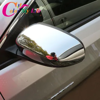 Цветна Моят Живот Автомобилна ABS Хромирани Защитно покритие на Огледалото за Обратно виждане, Тампон върху Огледалото за Обратно виждане за Jeep Compass 2017-2020 Аксесоари