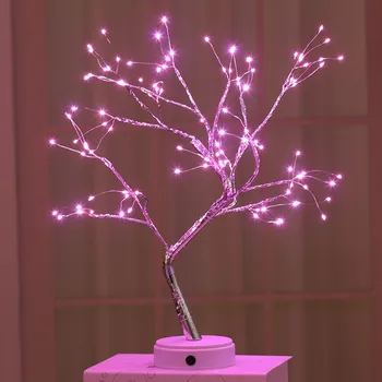 Звездна Медни Низ е Съобразена Крушка-LED Батерия и USB Декоративен Настолен лека нощ Огън Светлини За Парти В 