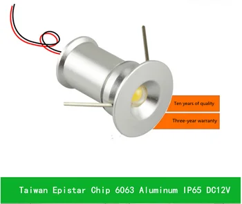 Микро Мини Водоустойчив LED Малък Прожектор 1 W Гипсофила Фонова Стена, Таван, Вграден Шкаф Витринный