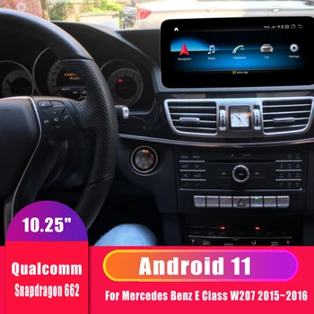 Android 11 GPS Авто Мултимедиен Плеър За Mercedes Benz E Class W207 2015 2016 Навигационна Магнитола Магнетофон Qualcomm 8 Core