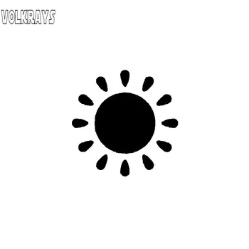 Volkrays Мультяшная Автомобили Стикер Проста Рисунка Слънцето Нежна Vinyl Стикер Водоустойчив Покриване на Аксесоари за Драскотини, 14 см * 14 см