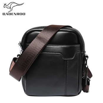 Badenroo Новата Модерна Мъжка чанта, Кожена Чанта, Мъжки Черен Мини Чанта На рамото, Мъжки Бизнес Чанти-незабавни посланици, Мъжки Малка Чанта През Рамо