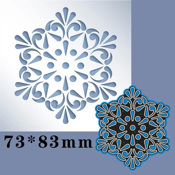 Метални Печати Снежинка за 2020 Нови Шаблони САМ Scrapbooking Хартиени Картички Занаят Производство на Нов Занаяти Decoratio 73*83 мм