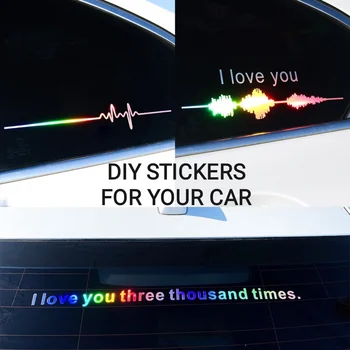 Направи си САМ Автомобилни Стикери По Поръчка Букви С Участието на Светоотражающего Характер на едро на Предното Стъкло Креативни Декоративни Аксесоари за Автомобили