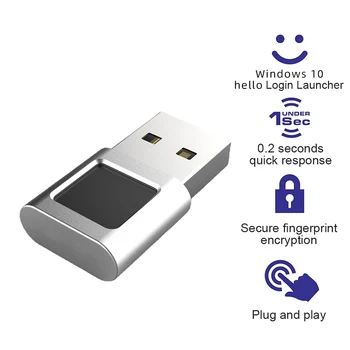 USB Четец на Пръстови отпечатъци за Windows 10 Hello PC Заключване на Лаптопа Биометричен четец на преносим Компютър на Пръстови Отпечатъци Вход/Вход Отключване