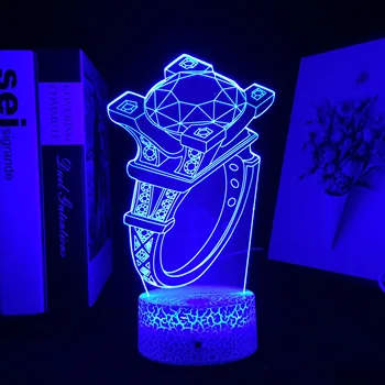 Пръстен с Диамант 3D Led нощна светлина Сензорен Пулт за Дистанционно Управление Цветна Лампа за Подарък за Рожден Ден Атмосфера Стая Декор Акрил Настолна Лампа