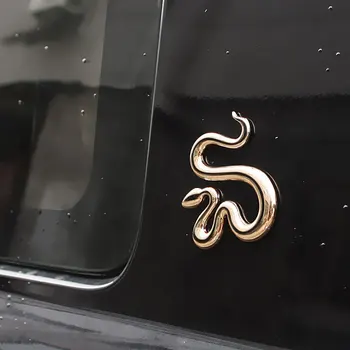 1 БР. Нова Мода 3D Метална Змия Странично Крило на Колата на Задния Багажник Емблемата на Иконата Стикер Стикери за Volkswagen JEEP Wrangler Декоративни