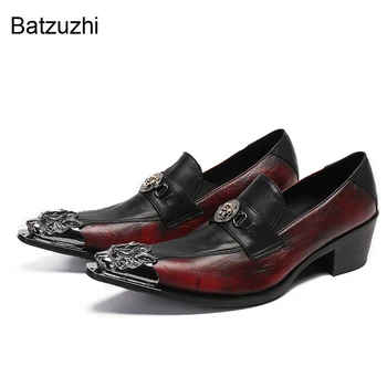 Batzuzhi/ модни мъжки обувки с нов дизайн, луксозни бизнес кожени обувки ръчна изработка, мъжки вечерни и сватбени Zapatos Hombre!