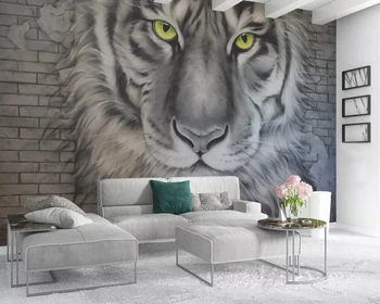Декоративни тапети 3D щампована стена тигър фонова стена
