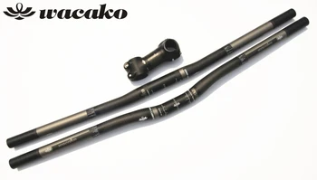 wacako от въглеродни влакна МТБ плосък волан или волан с възхода на 25,4*600-740 мм от въглеродни влакна велосипеден храна за вкъщи пътен лек велосипед МТВ stem25.4*50-80 мм