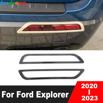 Автомобилна Задната Противотуманная Фаровете На Капака Лампи Накладки За Ford Explorer 2020 2021 2022 2023 Карбоновая Задната Противотуманная Фаровете За Формоване Рамка Апликации Аксесоари