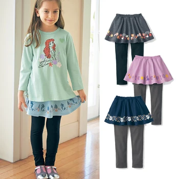 Японски стил, Памучни топлите пролетно-есенно-зимни Гамаши за момичета, Пола-панталон, Пола-торта, Детски Гамаши, Детски Панталони за Момичета, Панталони