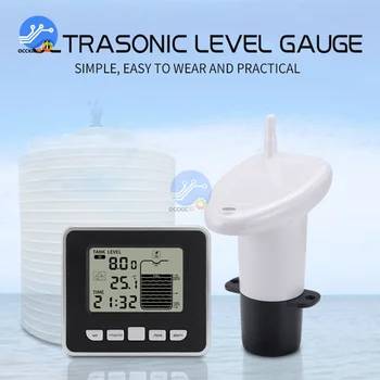 Безжична Ултразвукова Измерител на Нивото на Течността В Резервоара За Вода FT002 С Датчик за температура Висока Време нивото на водата Индикатор за ниско ниво на зареждане на Батерията