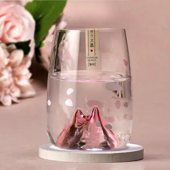 купа женски нов продукт есента на известния череша цвете купа японски вино чаша с малко прясно ins стил