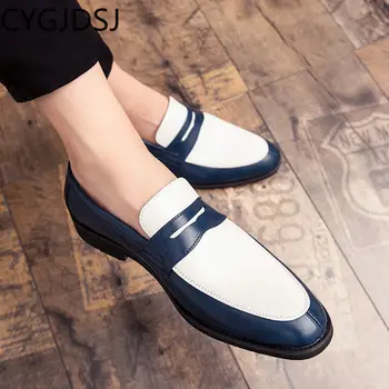 Бизнес Костюм Лоферы Мъжки Италиански Обувки Oxfords за Мъжете Офис 2022 Ежедневни Сватбени Модела обувки без Закопчалка Мъжки Официални Обувки Sapato