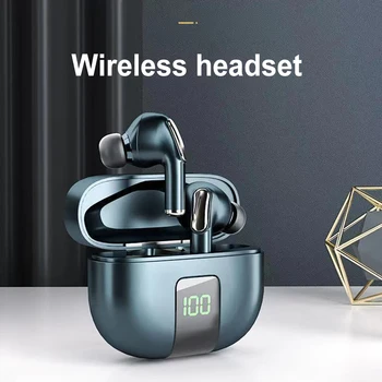 Bluetooth-Съвместими Слушалки с Шумопотискане Безжични Слушалки Stereo Touch с Микрофон Цифров Дисплей за Игри на КОМПЮТЪРА и Телефона