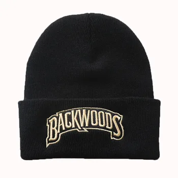 ново записване, модерен зимни шапки с бродерия BACKWOOD, вязаная шапчица в стил хип-хоп, мъжки и дамски топли ски шапки