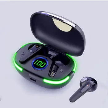 1 Чифт Pro 80 TWS Безжична Bluetooth връзка със съвместими Слушалки С микрофон Led дисплей Ipx4 Водоустойчив Спортни слушалки