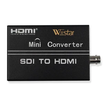 Wiistar SDI, HDMI към HDMI за Аудио Видео Конвертор Адаптер SDI към HDMI Поддръжка на SD/HD/3G-SDI 720 P 1080 P за HDTV Монитор