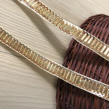 Покритие от Метален злато в ретро стил С покритие от Мъниста и панделки за пердета, Стоки за Ръкоделието се Продават по 3 ярд