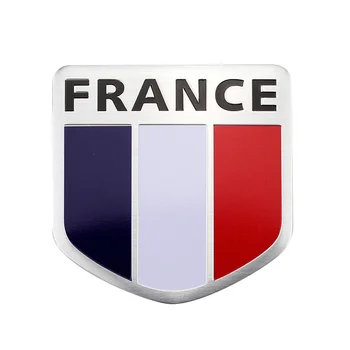 3D Метален Флаг на Франция Стикери За Полагане на Автомобили И Етикети Знаци Странично Крило Задна Емблема на Багажника на Иконата Украса Авто Аксесоари