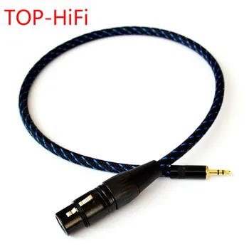 НАЙ-Hi-Fi 3,5 мм Plug-3-пинов XLR Женски/Мъжки аудио кабел-адаптер 5N OFC мед XLR аудио кабел