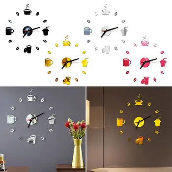 Дигитални Стенни Часовници, Чаши за Кафе Стикер Модерен Дизайн, направи си САМ Кухня, Хол Начало Декор Сам Кристални Игли Подвижни
