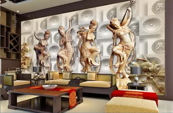 Потребителски 3D стенописи,Китай четири красавици древни дами papel de parede, хотел кафенета хол разтегателен ТЕЛЕВИЗИЯ спалня тапети