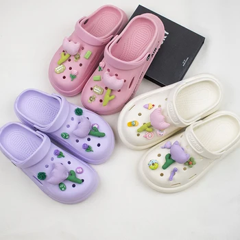 Сладък Девчачьи висулки от Крокодилска кожа, Дизайнерски Универсални окачване за обувки с цветя за качество Croc