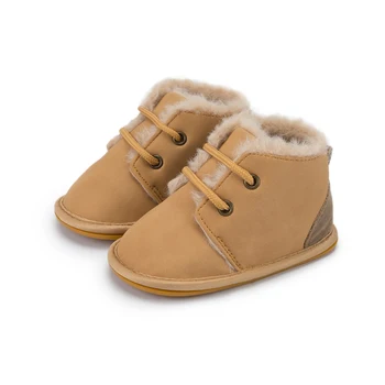 Обувки За новородени, Зимни Зимни Обувки, Топли Обувки За Малките Момчета И Момичета, Обувки За Бебета, Гумена Нескользящая Меки Обувки За Първите Проходилки