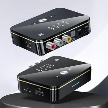 M8 Bluetooth съвместим Предавател Приемник Led Дигитален Дисплей AUX Адаптер Аудиоприемник Предавател Подкрепа TF карта, U-диск