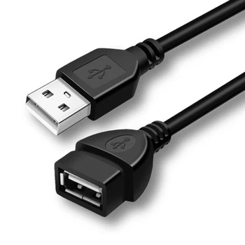 Кабел-удължител USB 2.0 0.6 м/1 м/1,5 м Проводна линия за предаване на данни, високоскоростен достъп до Дисплей Проектор Кабел-удължител за пренос на данни