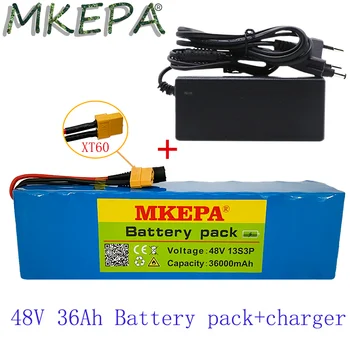 13S3P 48 В Оригинална литиево-йонна батерия 48 36.000 Ah 1000 Вата Литиево-йонна Батерия За Електрически каране на Скутер със зарядно устройство BMS +