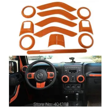 безплатна доставка Тапицерия на Волана Климатик отдушник Аксесоари За Интериора на Врата копчето на Кутията Комплекти ABS Хром За Jeep Wrangler JK
