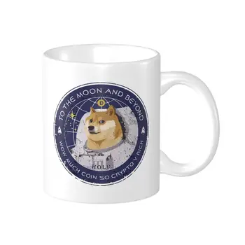 Промо Dogecoin На Луната (Икона) Чаши Сладък Чаша ЧАША С Принтом Шега Dogecoin Мем чаша за мляко