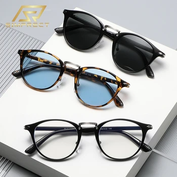 SIMPRECT Кръгли Поляризирани Очила Дамски Мъжки 2022 Луксозни Маркови Дизайнерски Качествени Слънчеви Очила Реколта Ретро Нюанси За Жени