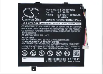 Камерън Китайско 5900 mah батерия за ACER A3-A20FHD Aspire Switch 10 Iconia Tab 10 A3-A20 NTL4TET016 SW5-011 AP14A8M