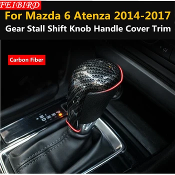 ABS Въглеродни Влакна Стил Съоръжения Обора Дръжка Смяна на Дръжка на Кутията Накладки За Mazda 6 Atenza CX-4 CX-5 Mazda3 Axela 2014 2015 2016 2017