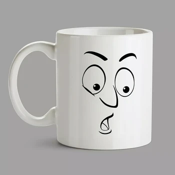 Уплашените Лицето Настроение Емоции Чаша Смешно Лицето Чаши Керамични Личност Чаши За Кафе Идея За Подарък