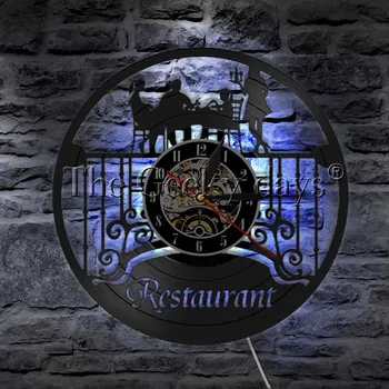  Ресторант Сервитьорка Led Осветление Време на Семейна Вечеря в Атмосфера, с монтиран на стената Лампа, Вкусна Храна Стенен Декор с led подсветка