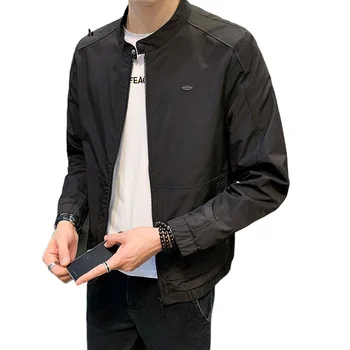 2021 нова мъжки пролет-есен яке, модерно яке, ежедневни младежки приталенная яке с яка-часова