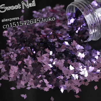 Модерен красив диамант на ноктите с блестящи пайети, украшающий инструменти светло лилав цвят B0802