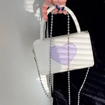 Оригиналната любов контрастен цвят на преносим флип чанта дамски 2022 новото момиче скъпа верига малка квадратна чанта през рамо чанта-месинджър