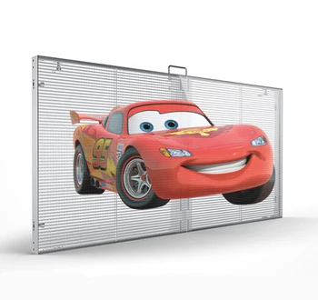 Екран на стената реклама търговски център перевозкы на пратката дисплея led стъклени прозорци П2.8 прозрачен за насърчаване на видео