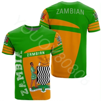 Тениска с принтом Африканския регион, Замбийская тениска, Спортни и ежедневни hoody премиум-класа за мъже и жени, дрехи