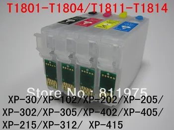 T1811-T1814 за многократна употреба мастило касета за Epson XP-30/XP-102/XP-202/XP-205/XP-302/XP-305/XP-402 XP-405 XP-215 XP-312 XP-415