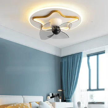 Скандинавски ресторант вентилатор на Тавана с осветление дистанционно управление умно украса на хола Висящи лампи lamparas