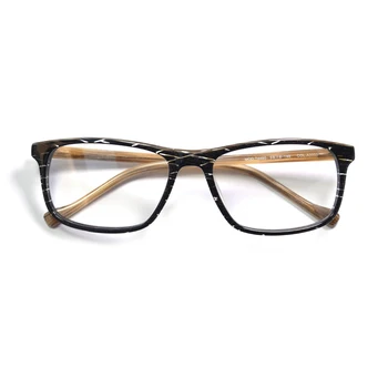 Мъжки Реколта Правоъгълни Очила В Рамките На Европейския Намаляване На Ръчната Работа С Ламинированием, Ацетатные Очила, Модерен Черни Очила За Носене