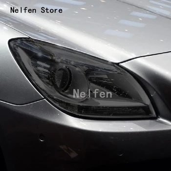 За Mercedes Benz SLK Class R172 2011-201-Защитно фолио за фарове, Черни, Прозрачни автоаксесоари, Защита От надраскване, Ремонт на Авто